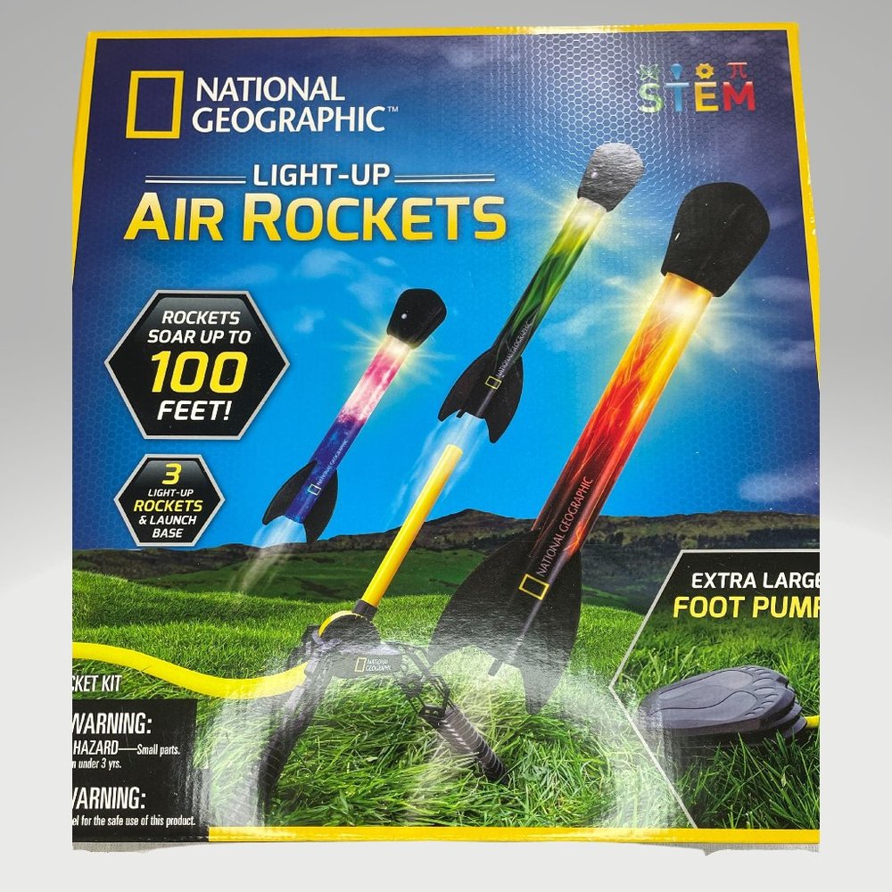 National Geographic Light Up Air Rockets STEM Toy